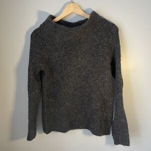 Anthropologie Moth Sweater Women Sz‎ XS Grey Off Shoulder Long Sleeve Wool Blend